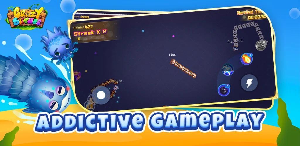 疯狂的贪吃蛇免广告获取奖励(Crazy Slither) v1.1.8 安卓版