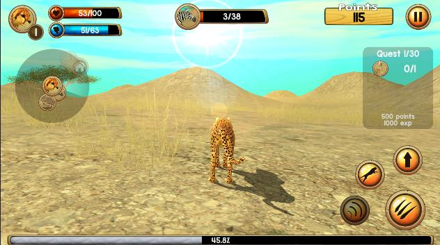 猎豹模拟器游戏最新版(Wild Cheetah Sim) v206 安卓汉化版 v206 安卓汉化版