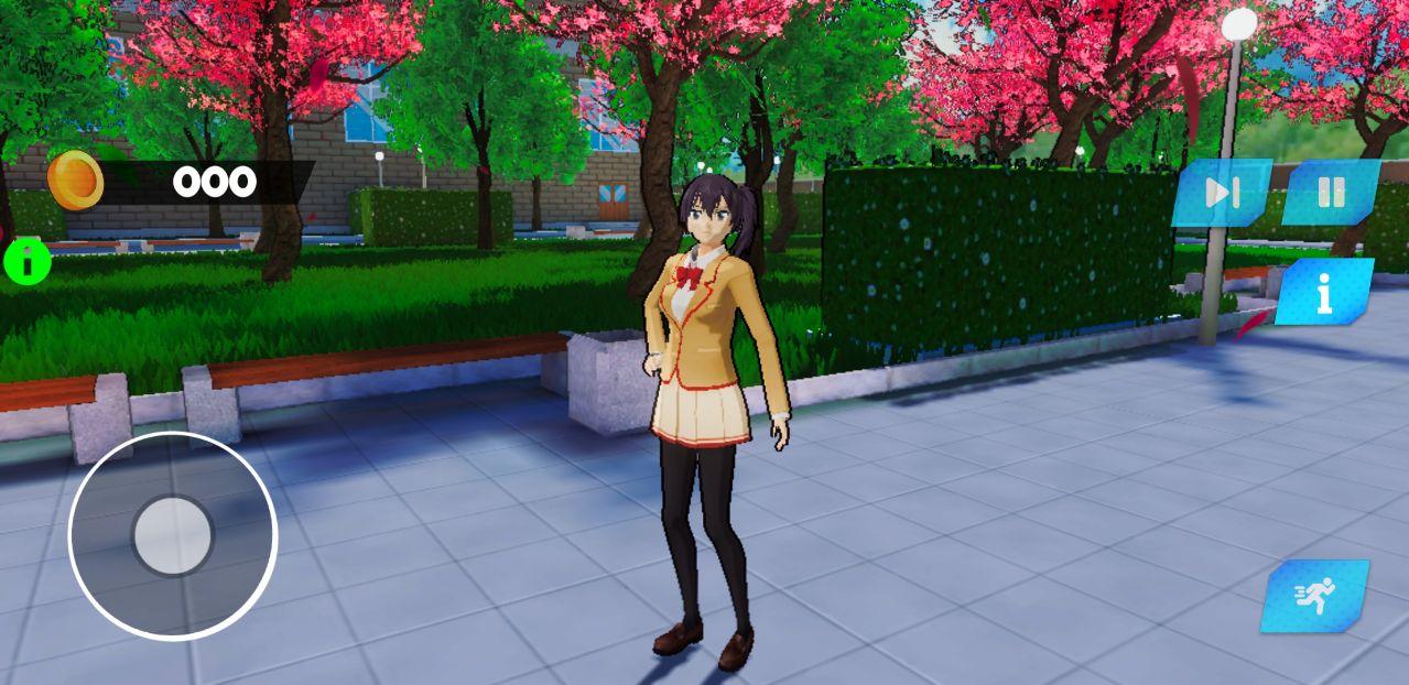 动漫高中樱花女孩生活3D模拟器去广告版 1.1安卓版截图0