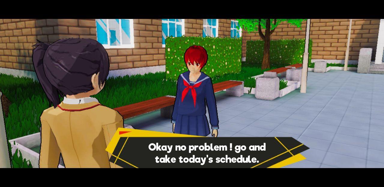 动漫高中樱花女孩生活3D模拟器去广告版 1.1安卓版截图1