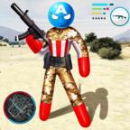 Army Capitaine Stickman(美国队长火柴人绳索英雄内置修改器版) 1.1破解版