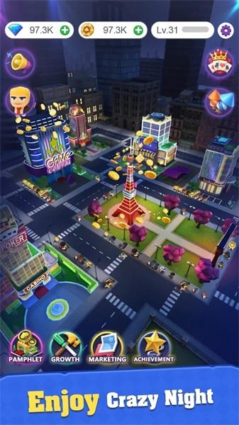 Crazy Night - Idle Casino Tycoon(娱乐大都市破解版) 0.36中文版截图3