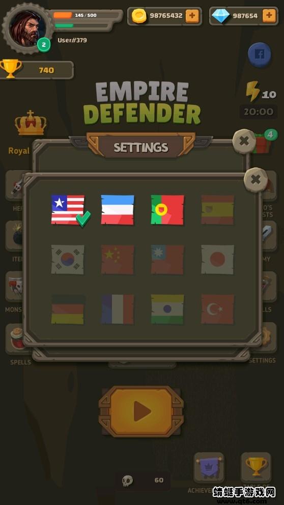 Empire Defender(帝王后卫塔防)无限金币钻石版 1.2.0安卓版截图1