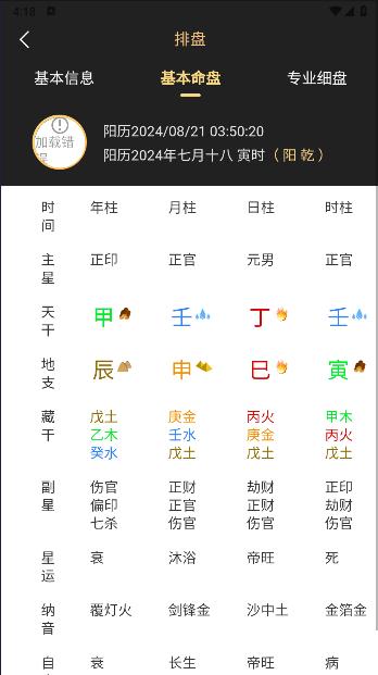 鬼谷八字排盘app