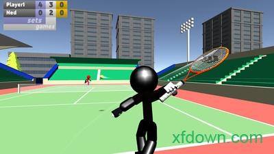 火柴人3d网球(Stickman 3D Tennis)截图0