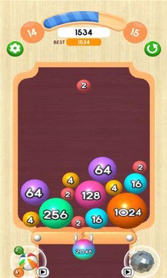 开心球球2048红包版截图1