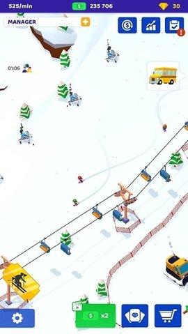 空闲滑雪场大亨破解版截图1