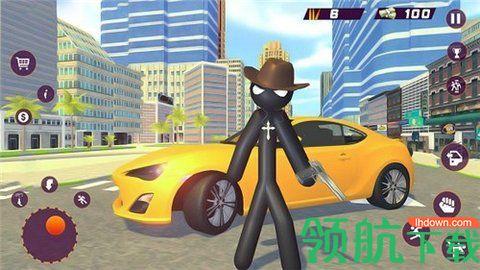 火柴人都市猎车破解版截图2