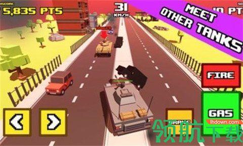 疯狂的道路坦克横撞官方版截图1