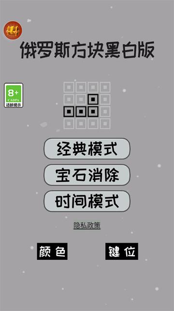 经典俄罗斯方块黑白版截图3