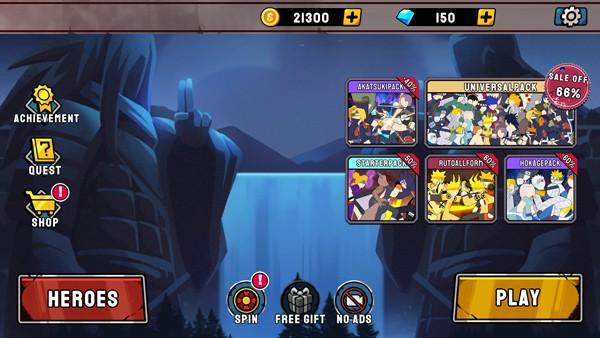 火柴人忍者格斗 (Stickman Ninja Fight)安卓免费版v0.4.2截图2
