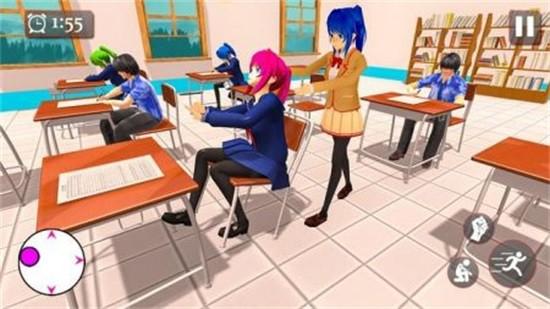 动漫女孩学校模拟器 手机安卓版v1.6截图1