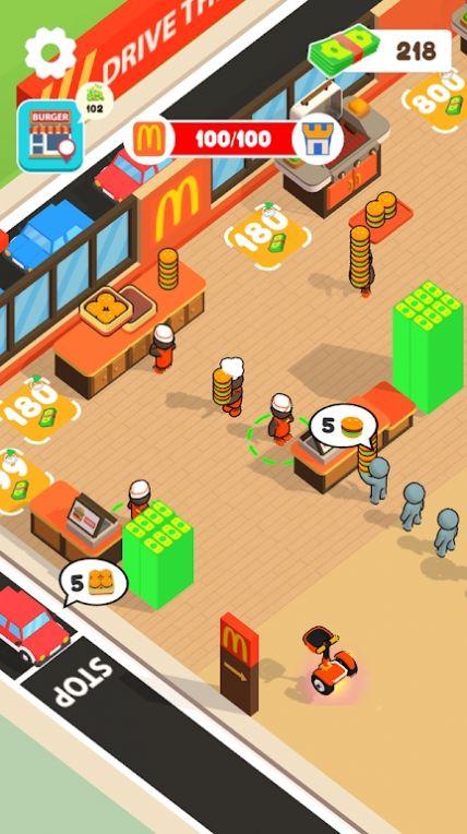 放置汉堡店大亨游戏截图0