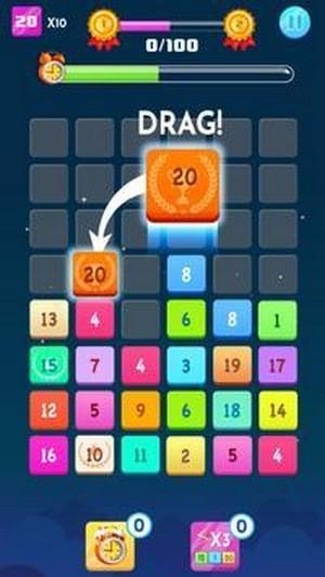 
                        数字块合并难题                    截图1