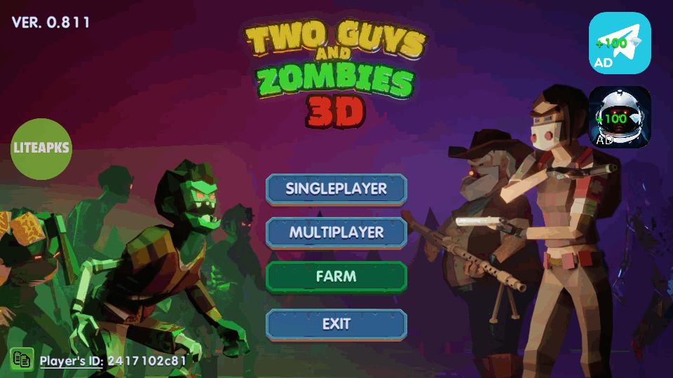 两个家伙和僵尸破解版无限钻石无限金币(Two Guys And Zombies 3D) v0.811 安卓汉化版截图2