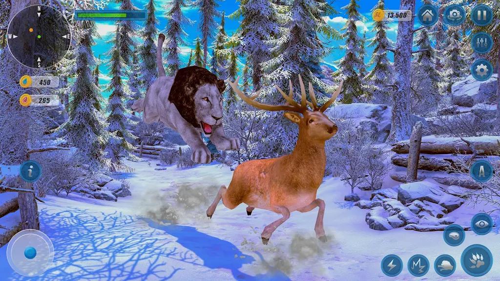 狮子模拟器安卓版最新版2024(Wild Snow Lion Simulator) v2 手机版截图1