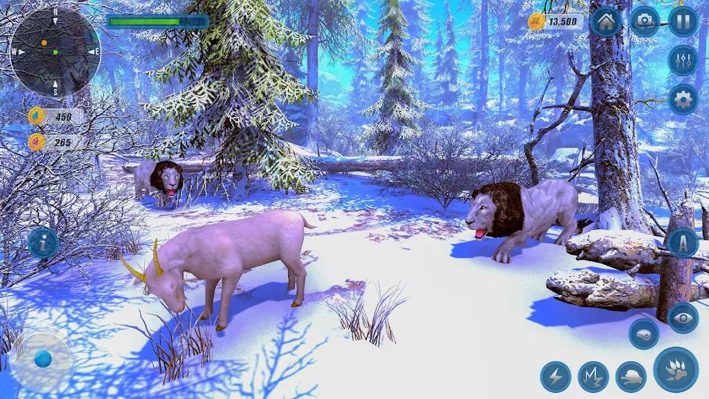 狮子模拟器安卓版最新版2024(Wild Snow Lion Simulator) v2 手机版截图0