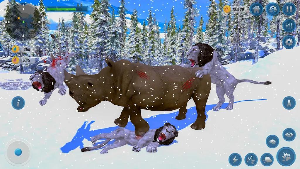 狮子模拟器安卓版最新版2024(Wild Snow Lion Simulator) v2 手机版截图2
