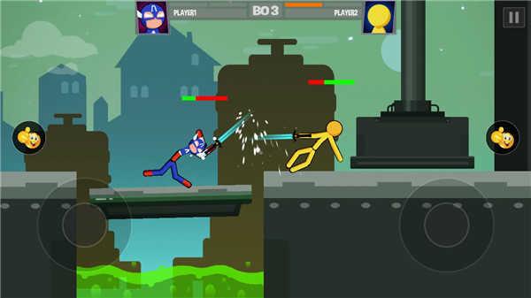 Stickman Hero Fight（蜘蛛火柴人格斗）截图2