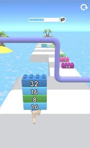  2048积木跑游戏截图0