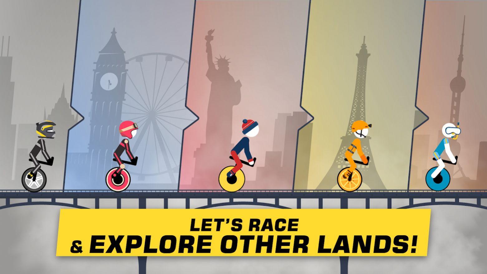火柴人动漫跑酷游戏安卓手机版（Stickman Racing）截图1