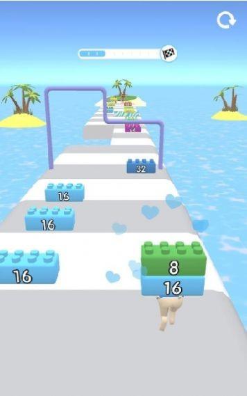  2048积木跑游戏截图1
