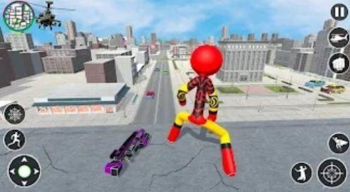 火柴人城市超级保卫者Stickman Rope Hero Superhero截图0