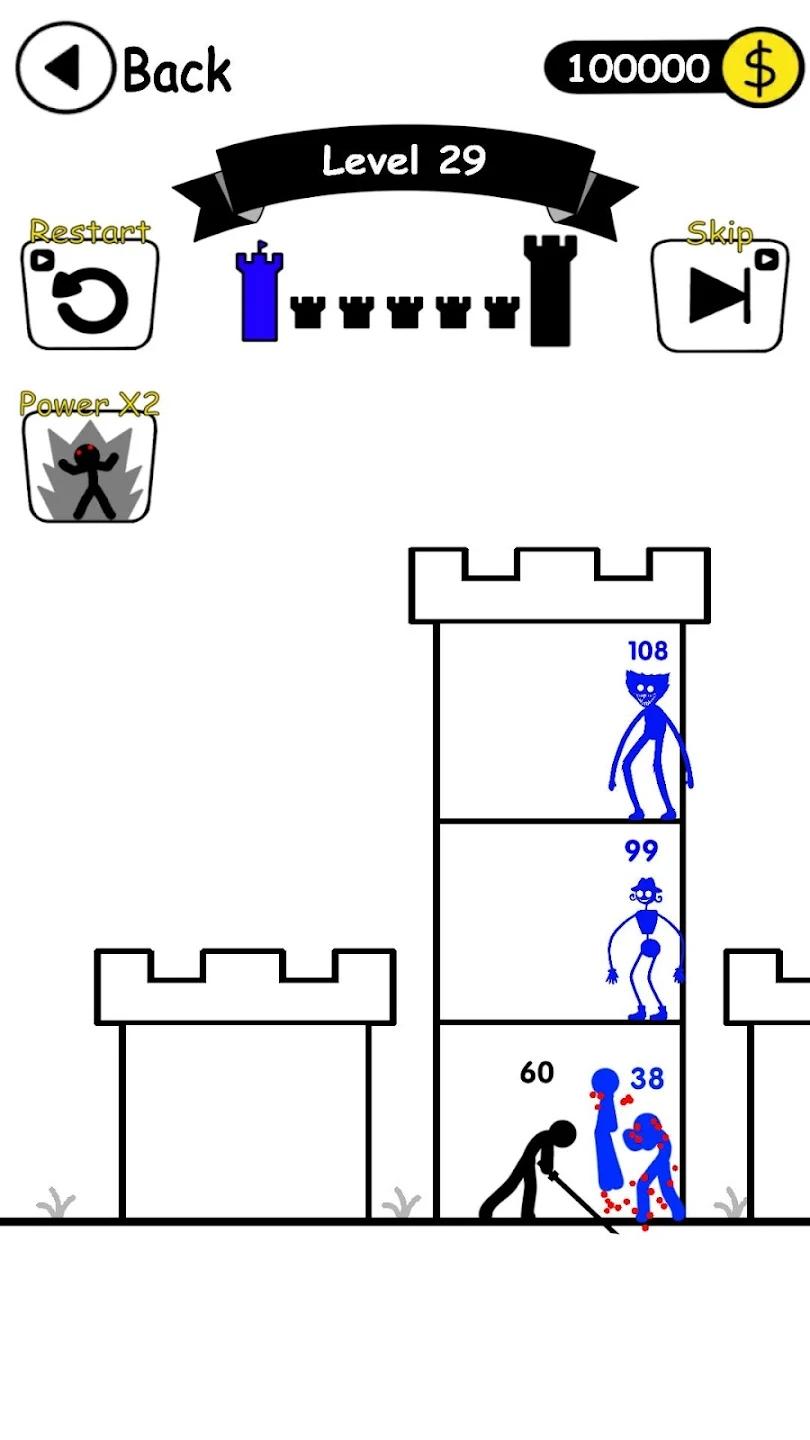 火柴英雄战争塔防游戏下载(Stick Hero War Tower Defense)截图0