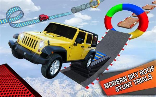 吉普车特技驾驶游戏(Impossible Jeep Offroad Stunt Drive)