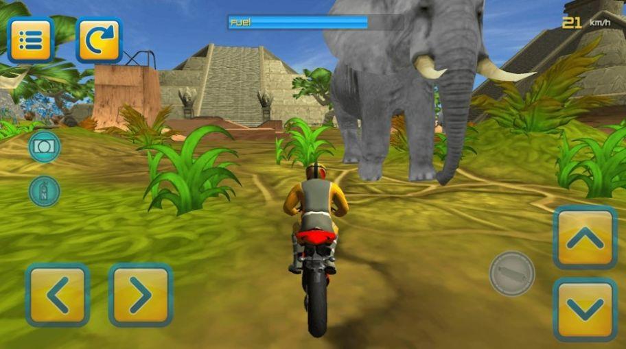 森林摩托车跳跃游戏(Jungle Motorbike Jumping)截图2