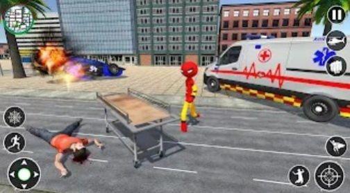 火柴人城市超级保卫者Stickman Rope Hero Superhero截图1