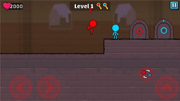 红蓝火柴人2下载安装(Red & Blue Stickman 2)截图2