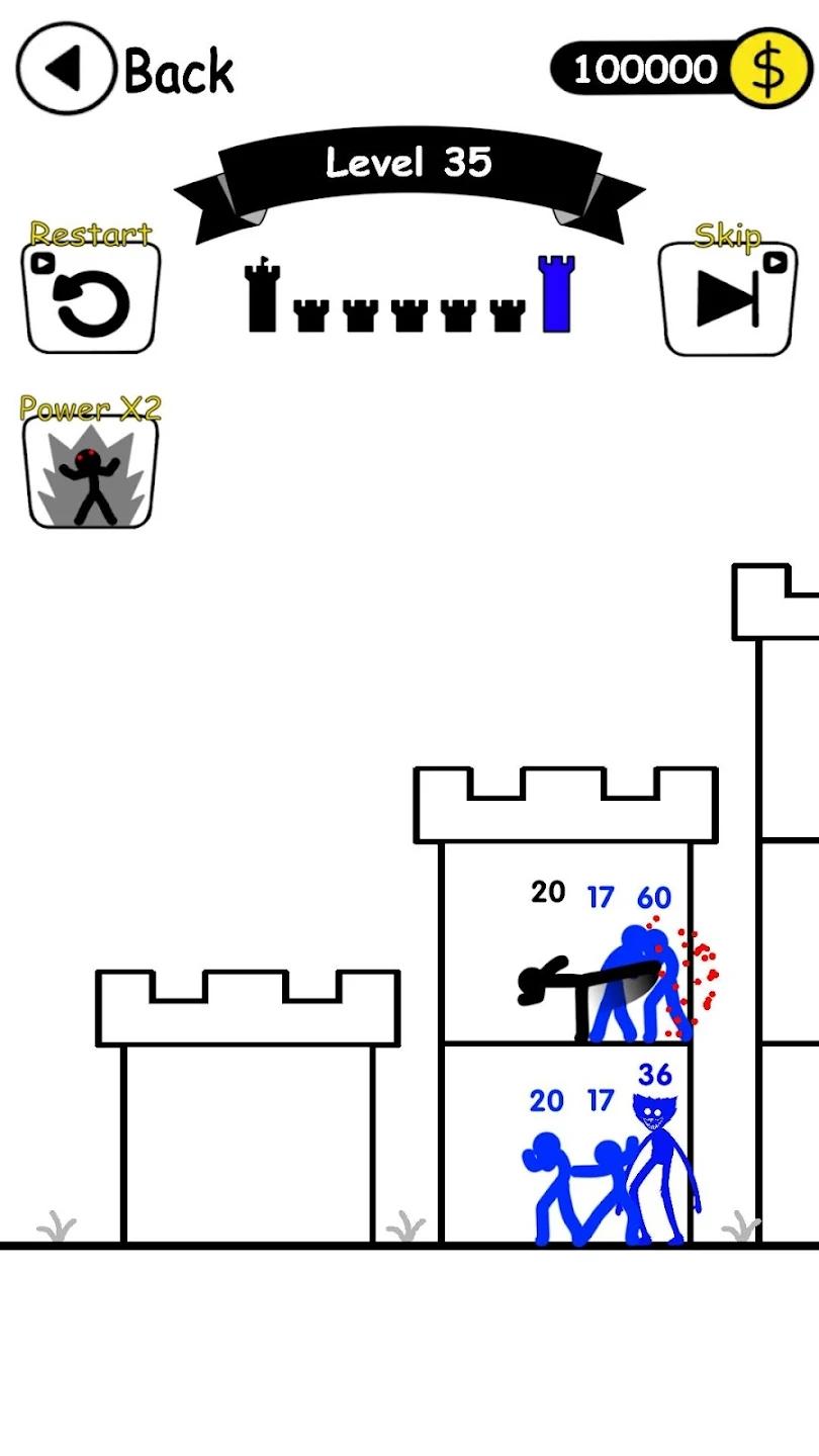 火柴英雄战争塔防游戏下载(Stick Hero War Tower Defense)截图1