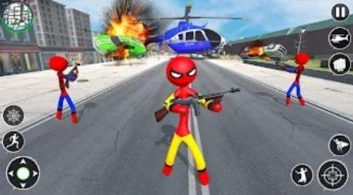 火柴人城市超级保卫者Stickman Rope Hero Superhero截图2