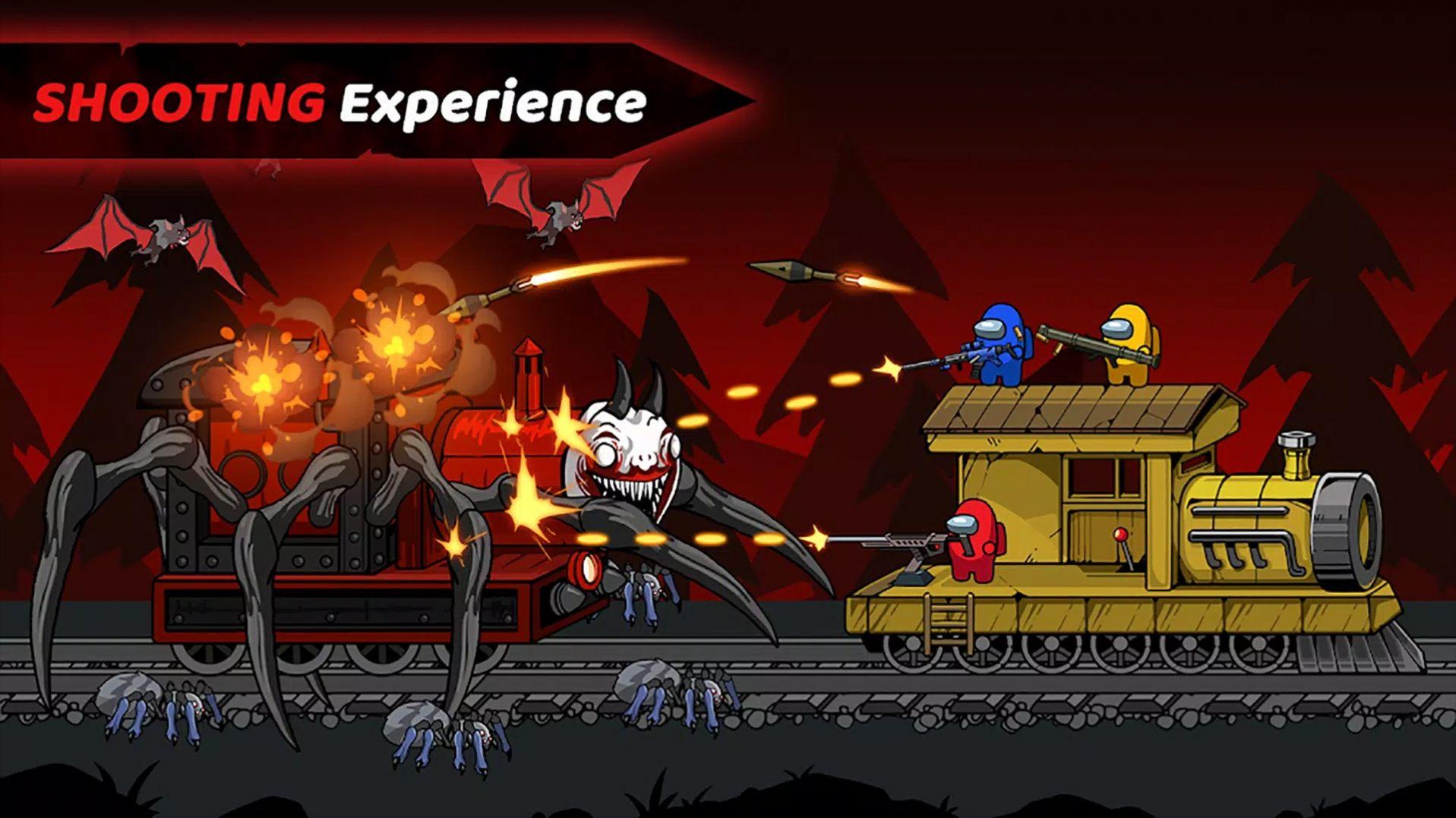 冒充者射击怪物游戏(Train Spider : Impostor Shoot)截图0