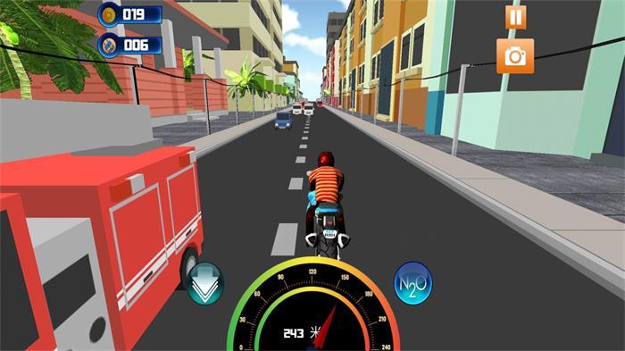 真实公路摩托车3D游戏截图0