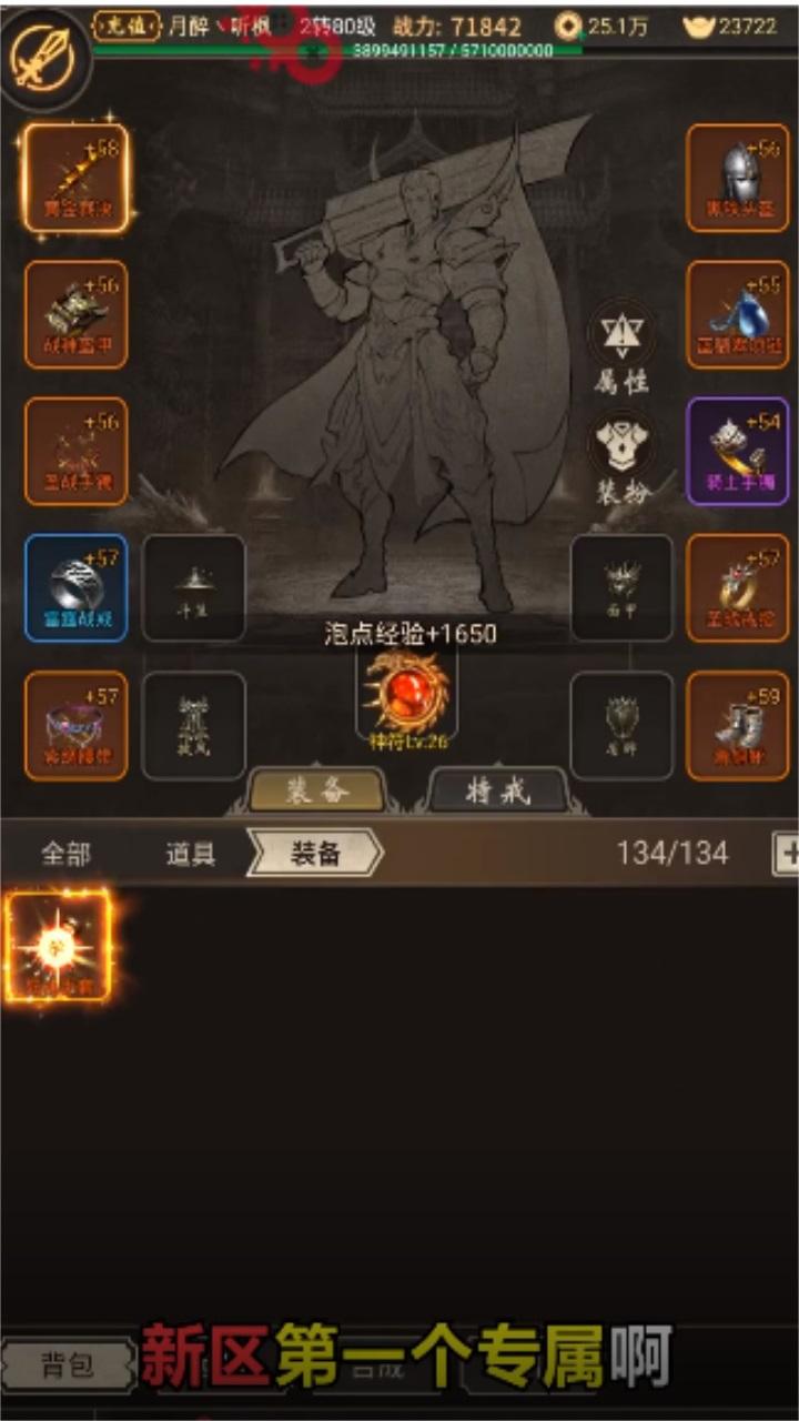 挂机文字传奇游戏 1.0安卓版截图1