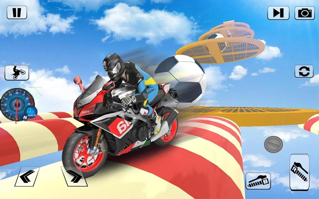Bike impossible tracks Race 3D Motorcycle Stunts（3D特技摩托）无限金币版 3.0.2全关卡解锁版截图3