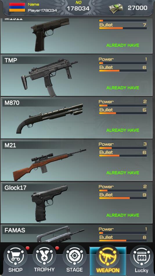 枪手自由射击(使用足够钞票不减反加) 1.0.10破解版