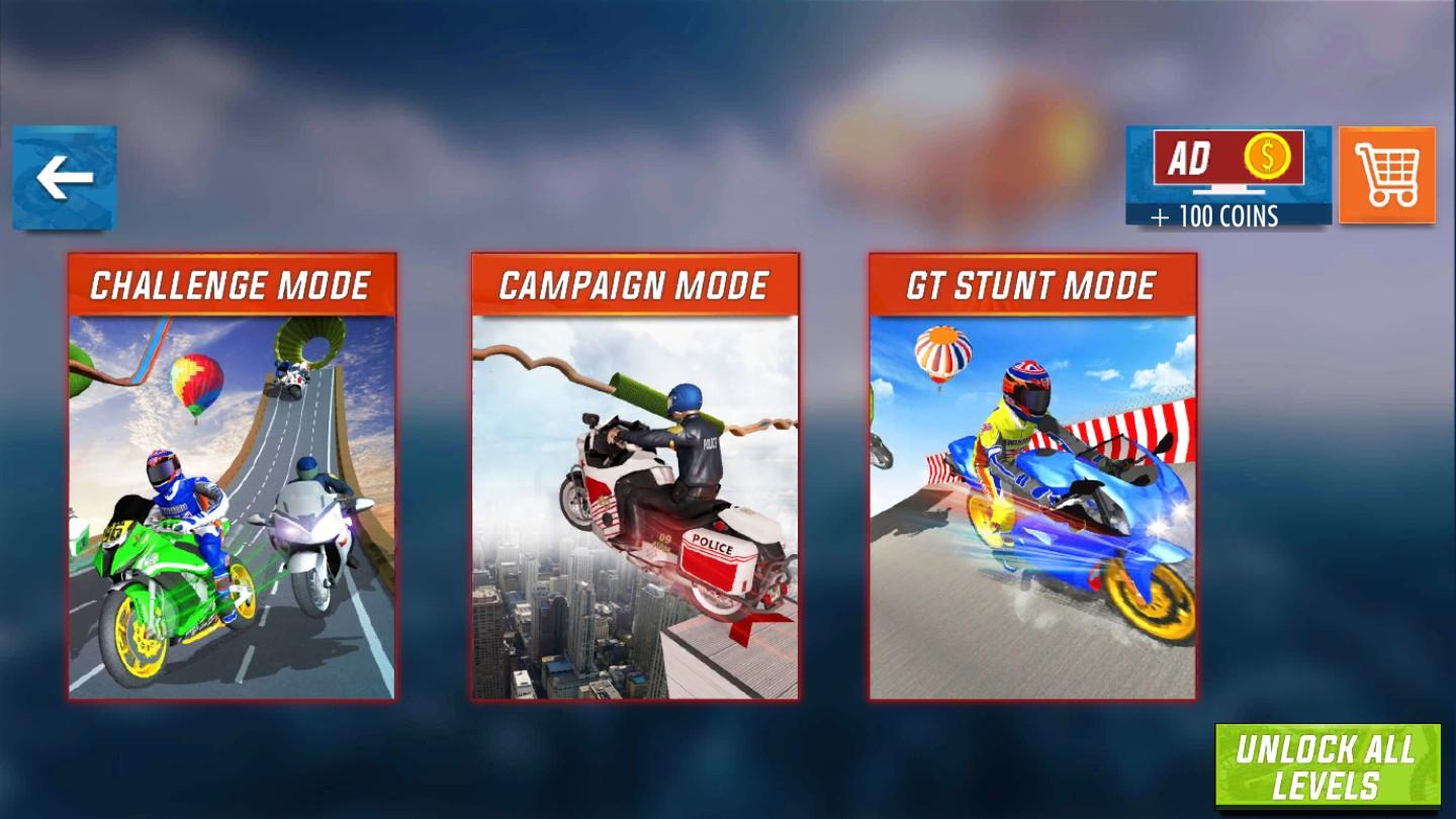 Police Bike Mega Ramp Stunts(警车超级斜坡特技全解锁版) 2.1安卓版截图0