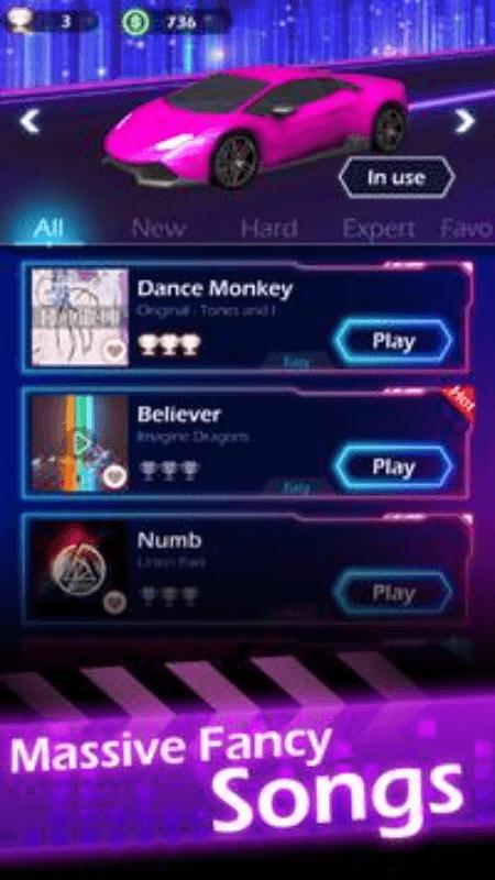 节奏赛车车辆歌曲全解锁 1.4.9破解版截图1