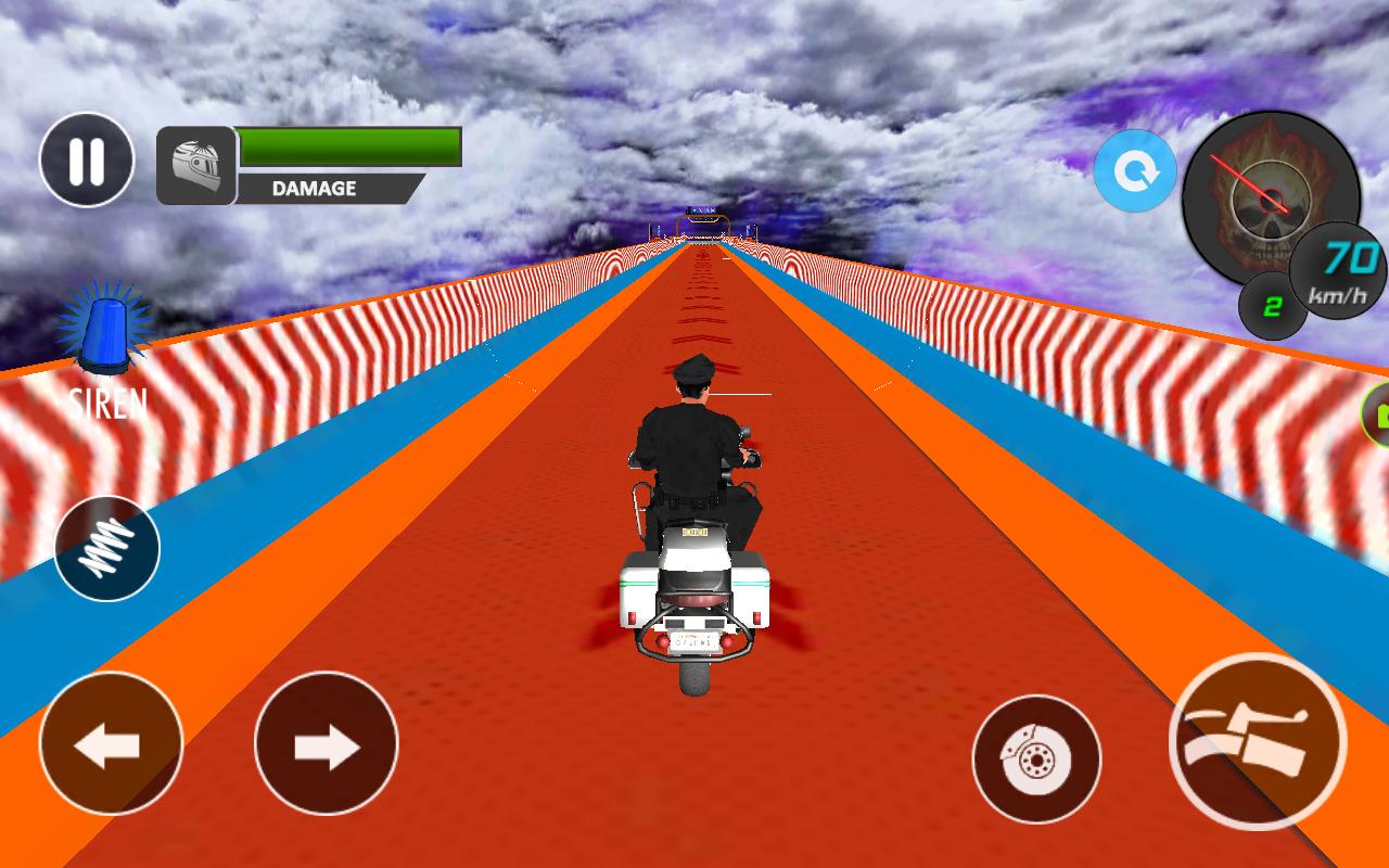 Police Bike Mega Ramp Stunts(警车超级坡道特技解锁所有关卡版) 2.1安卓版截图1