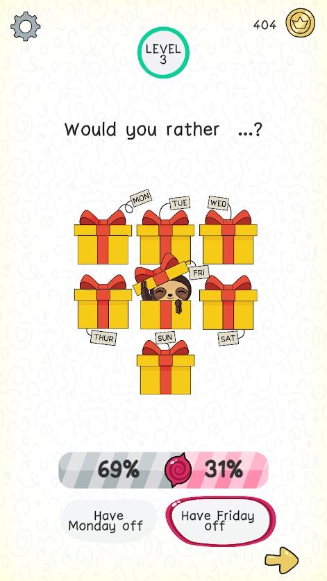 Would You Rather: Personality Game(你愿意吗个性游戏) 0.3版本截图3