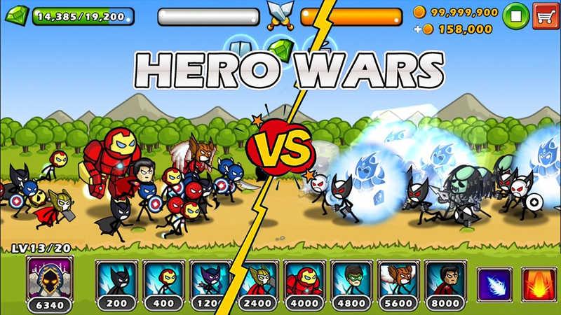 英雄战争超级火柴人防御内购破解版（HERO WARS Super Stickman） 1.1.0最新版截图3
