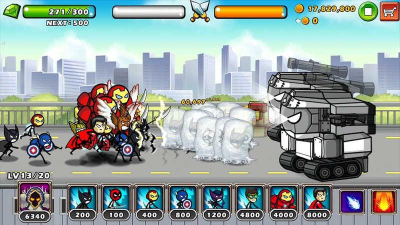 英雄战争超级火柴人防御内购破解版（HERO WARS Super Stickman） 1.1.0最新版截图2