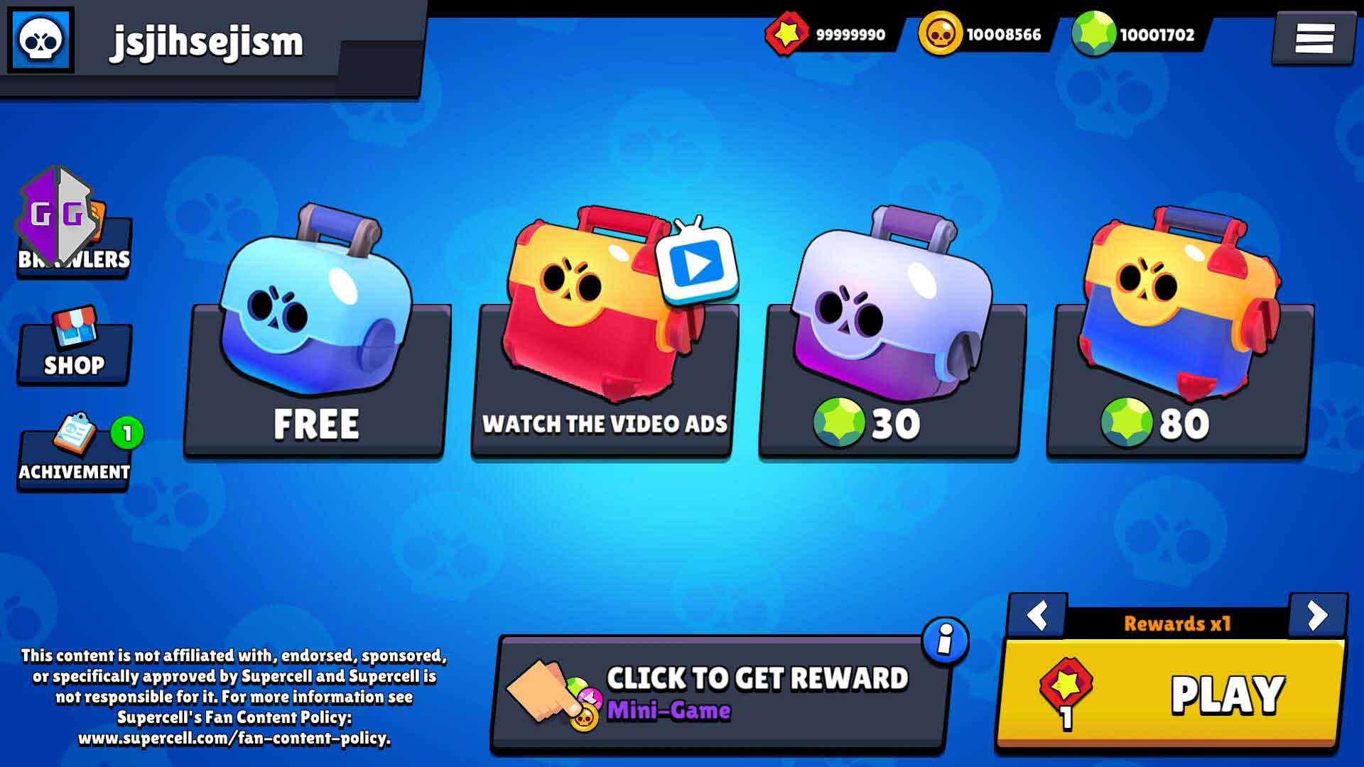 Box simulator for Brawl stars(荒野乱斗宝箱模拟器无限货币版) 1.0.1安卓版