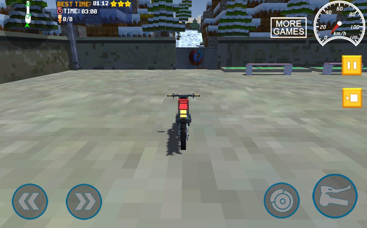 Blocky Moto Bike SIM: Winter Breeze(像素摩托车竞赛官方版) 1.2安卓版截图2