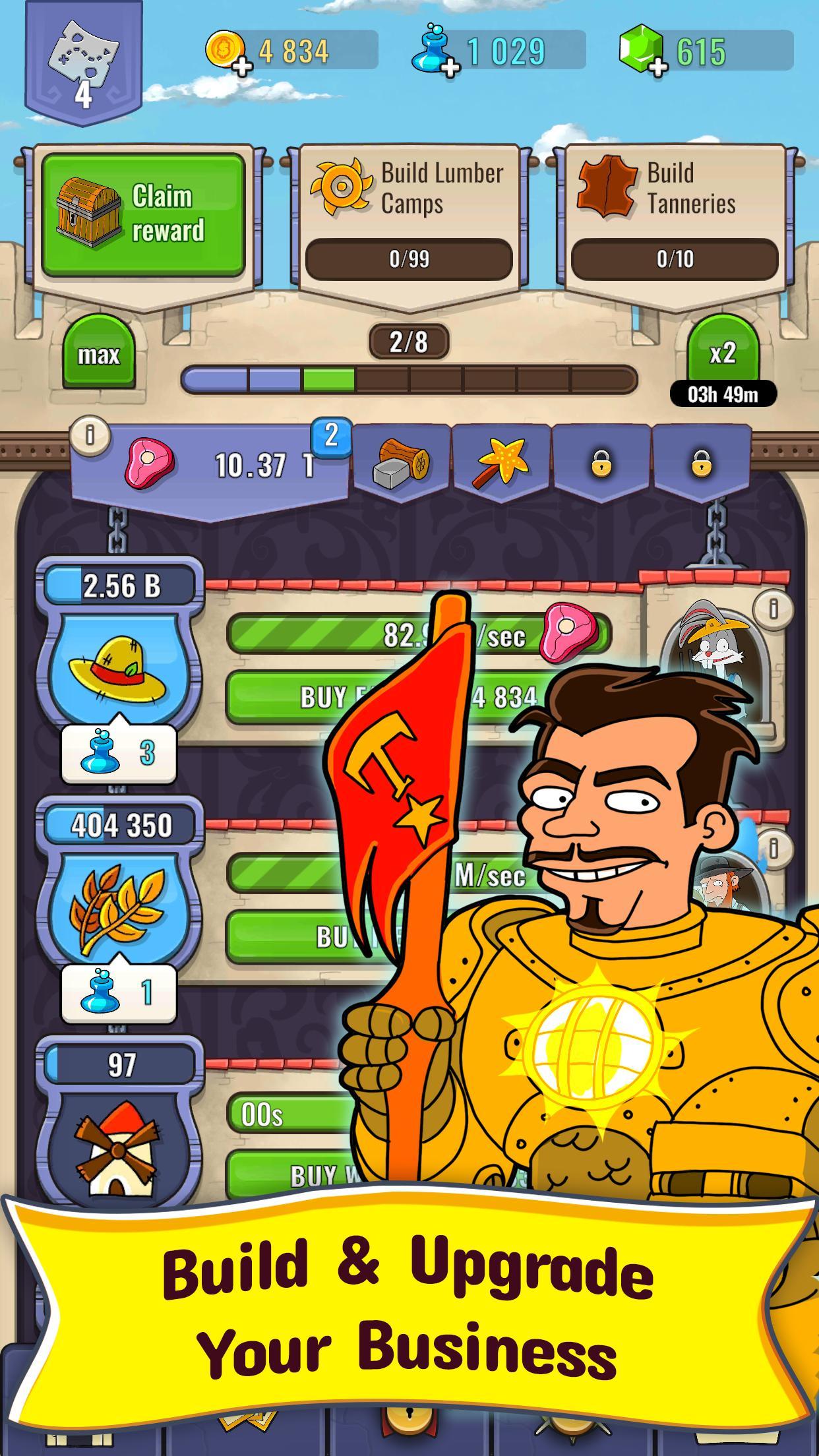Hustle Kingdom Idle Clicker（空闲喧嚣王国）无限金币 0.9.112手机版截图3