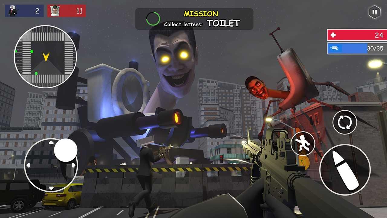 厕所生存最新版(Shoot Skibd Toilet Survival.io) 1.0.4安卓版