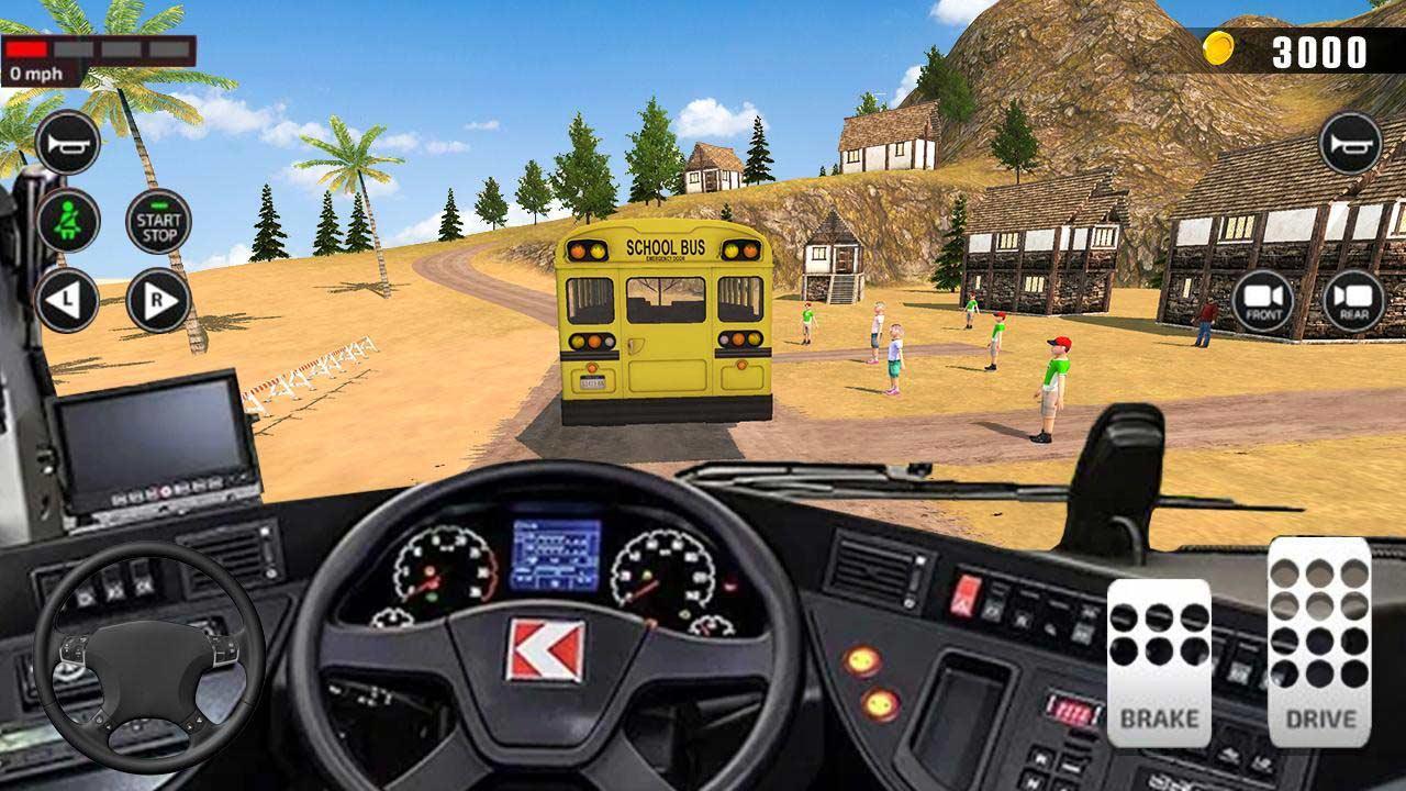 Offroad School Bus Driver 3D City Public transport（越野校车司机3D）无限金币破解版 1.39完整版
